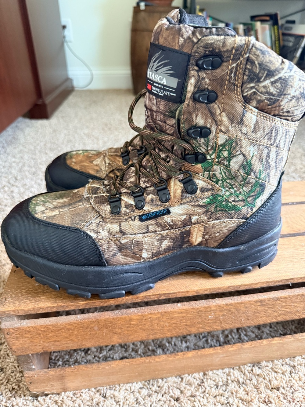 Itasca Men's Camo Hunting Boots in Brown and Black